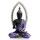 Figurine Bouddha Thailandais Noir & Violet - Meditation