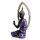 Figurine Bouddha Thailandais Noir & Violet - Meditation