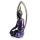 Figurine Bouddha Thailandais Noir & Violet - Meditation