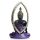 Figurine Bouddha Thailandais Noir & Violet - Meditation