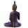 Figurine Bouddha Thailandais Noir & Violet - Lotus