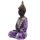 Figurine Bouddha Thailandais Noir & Violet - Contemplation