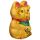 Maneki Neko Chat porte bonheur, yeux ouvert 17cm