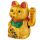 Maneki Neko Chat porte bonheur, yeux ouvert 17cm