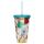 Verre PVC Double Paroi 500ml avec Paille & Couvercle Space Cadet - Fusée de l'Espace