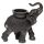 Porte-bougie Peace of the East - Elephant Effet Bois avec Porte-bougie sur Dos