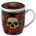 Mug Porcelaine avec Infuseur et Couvercle Skulls and Roses - Crânes