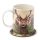 Ensemble Mug Porcelaine & Dessous de Verre Wild Stag - Cerf de Noël