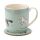 Ensemble Mug Porcelaine & Dessous de Verre Willow Farm - Cheval