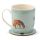 Ensemble Mug Porcelaine & Dessous de Verre Willow Farm - Cheval
