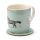 Ensemble Mug Porcelaine & Dessous de Verre Willow Farm - Cheval