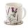 Ensemble Mug Porcelaine & Dessous de Verre The Nectar Meadows - Abeille et Fleurs