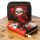Skulls and Roses Zip Around Small Wallet Purse
