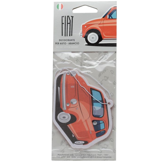 Désodorisant à Suspendre Fiat 500 - Voiture Rétro Parfum Orange