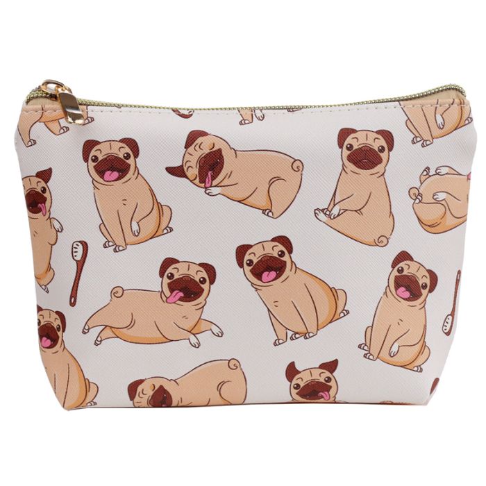 Trousse de Toilette en PVC Mopps - Chien Carlin (Petite)