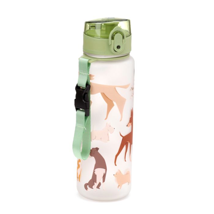 Bouteille (Gourde) Enfant 350ml en Plastique Renforcé avec Couvercle à Bouton-poussoir - Barks - Chien