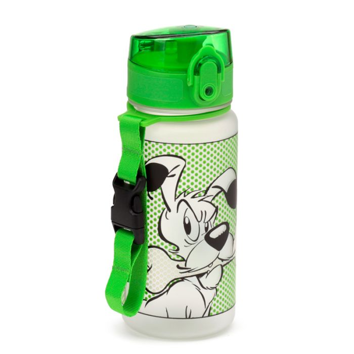 Bouteille (Gourde) Enfant 350ml en Plastique Renforcé avec Couvercle à Bouton-poussoir - Astérix Idefix