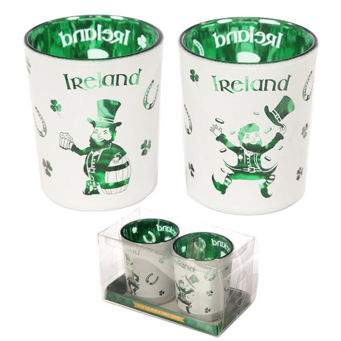 Lot de 2 Phosphores en Verre - Farfadet Irlandais