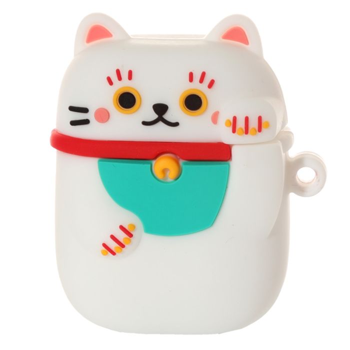 Etui pour Boîte d'Ecouteurs sans Fil Maneki Neko - Chat Porte-bonheur