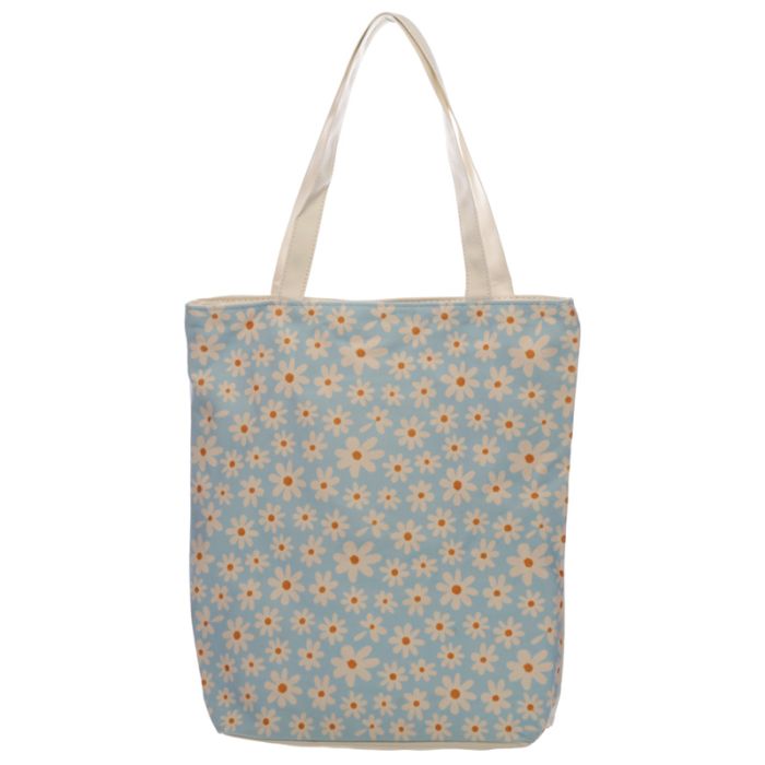 Sac en Coton avec Doublure & Fermeture Eclair Pick of the Bunch Oopsie Daisy - Fleurs Marguerites