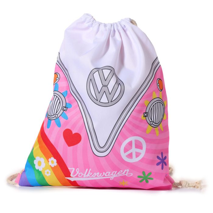 Sac à Cordons en Plastique Recyclé rPET Volkswagen - Van Bus Combi VW T1 Summer Love