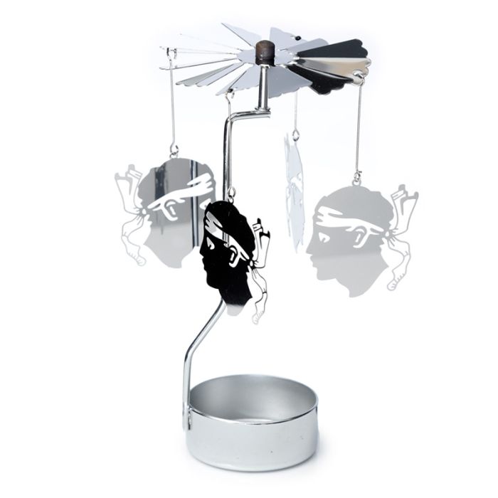 Manège à bougie avec tête de Maure