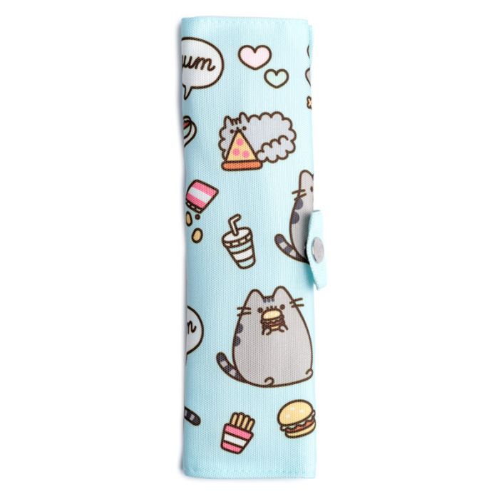 Ensemble 6 pièces 100% Bambou Couverts & Pochette de Rangement Pusheen Foodie - Chat Gourmand