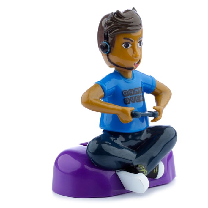 Figurine Solaire Geek Gamer - Joueur de Jeux Vidéo