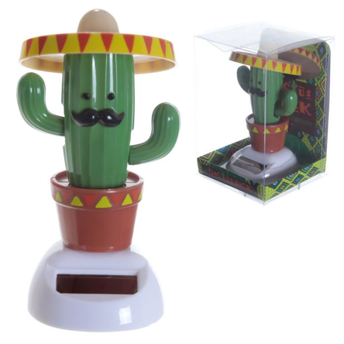 Figurine Solaire - Cactus avec Sombrero