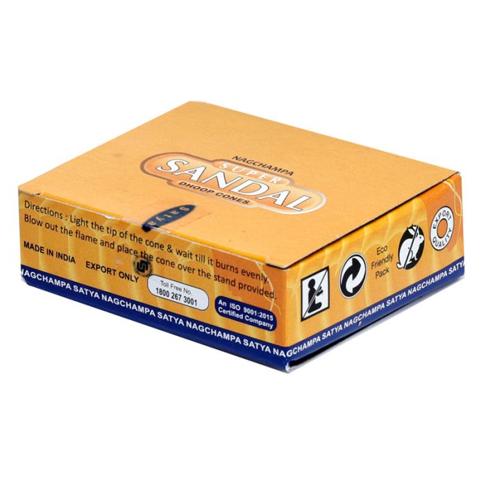 Cônes d'Encens Satya Nag Champa Dhoop - Bois de Santal 01433