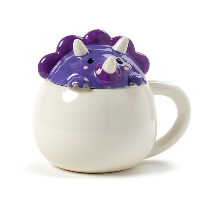 Mug avec Couvercle - Dinosaure Violet
