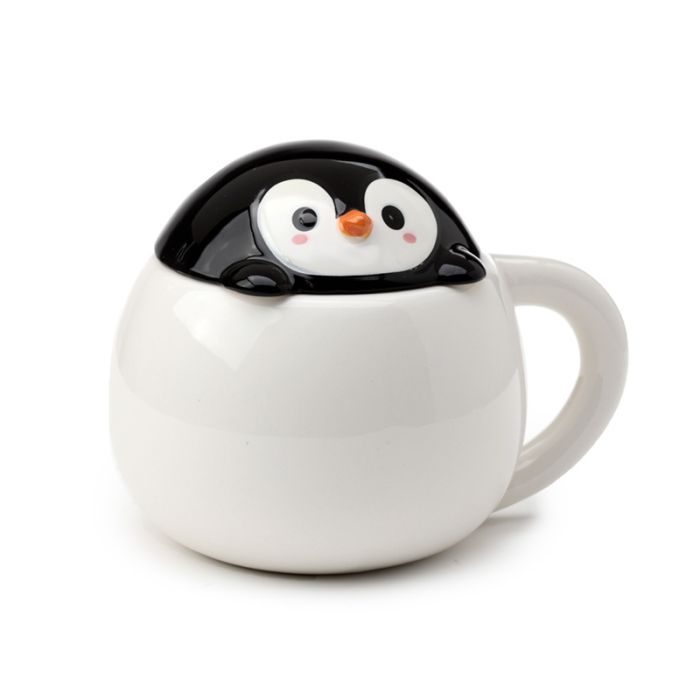 Mug avec Couvercle - Pingouin
