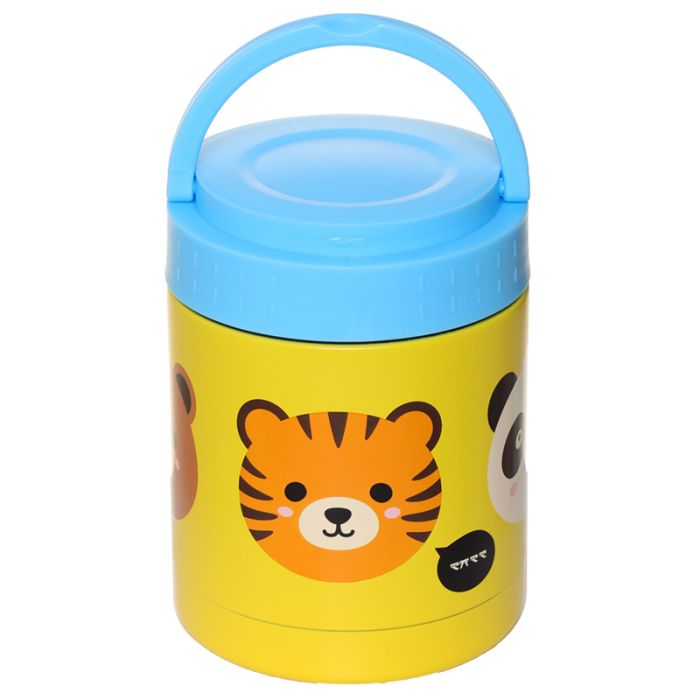 Pot à Collation Isolé ou Boîte Repas en Acier Inoxydable 400ml Adoramals - Animaux