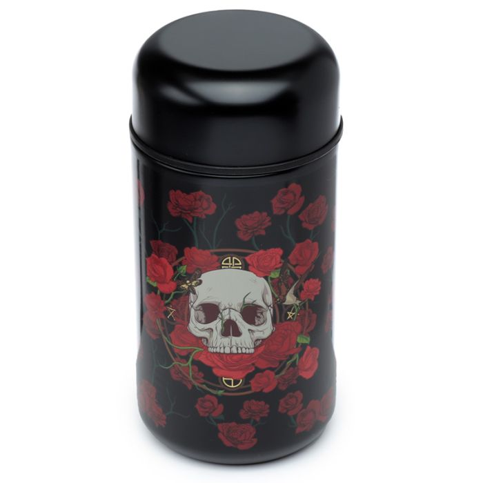 Pot à Collation Isolé ou Boîte Repas en Acier Inoxydable avec Couvert 500ml Skulls & Roses - Crâne