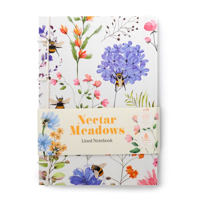 Bloc-notes A5 en papier de pierre - Nectar Meadows Fleurs