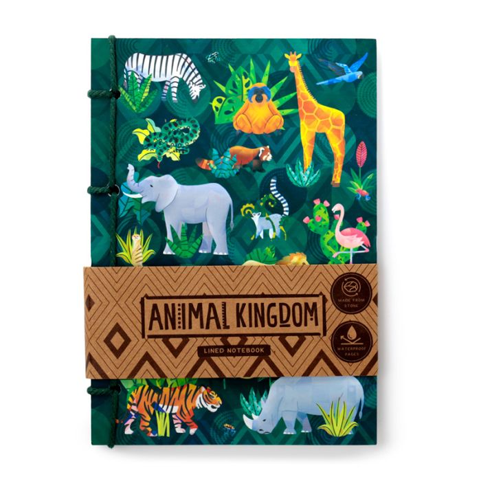 Bloc-notes A5 en papier de pierre - Animal Kingdom Royaume Animal