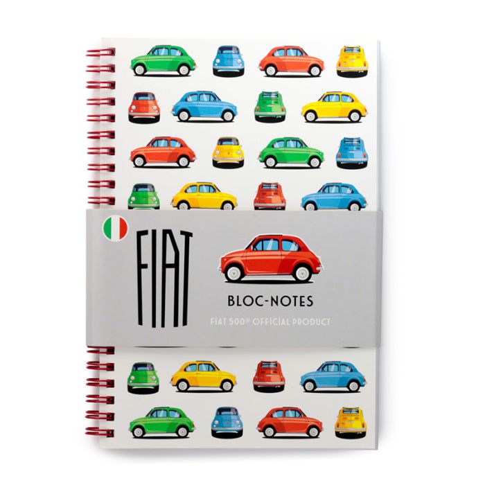 Bloc-notes à Reliure Spirale A5 Fiat 500 - Voiture Rétro