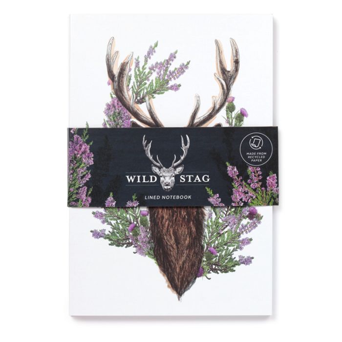 Bloc-notes A5 en papier recyclé - Wild Stag Cerf