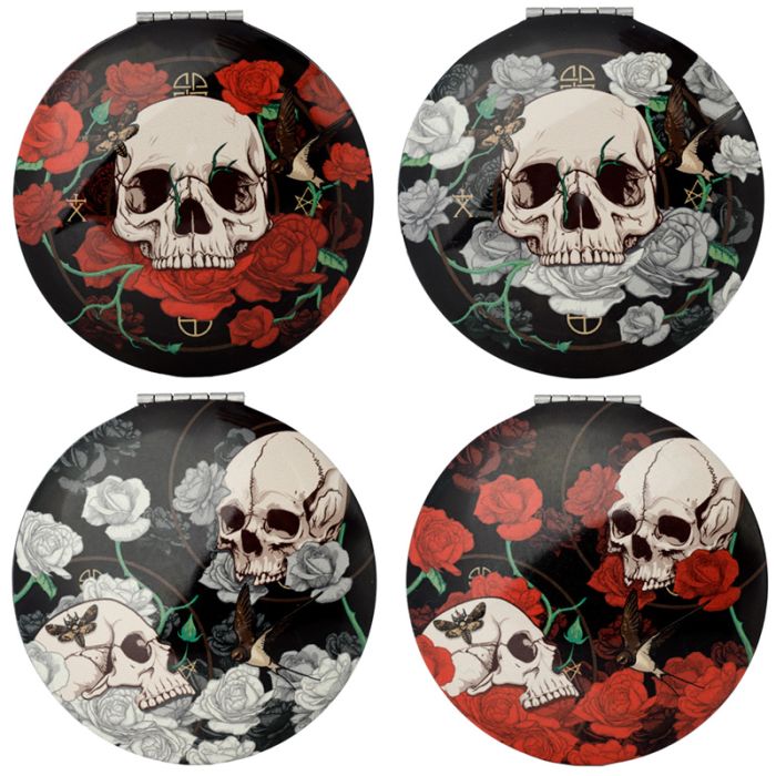 Miroir Skulls and Roses - Crâne