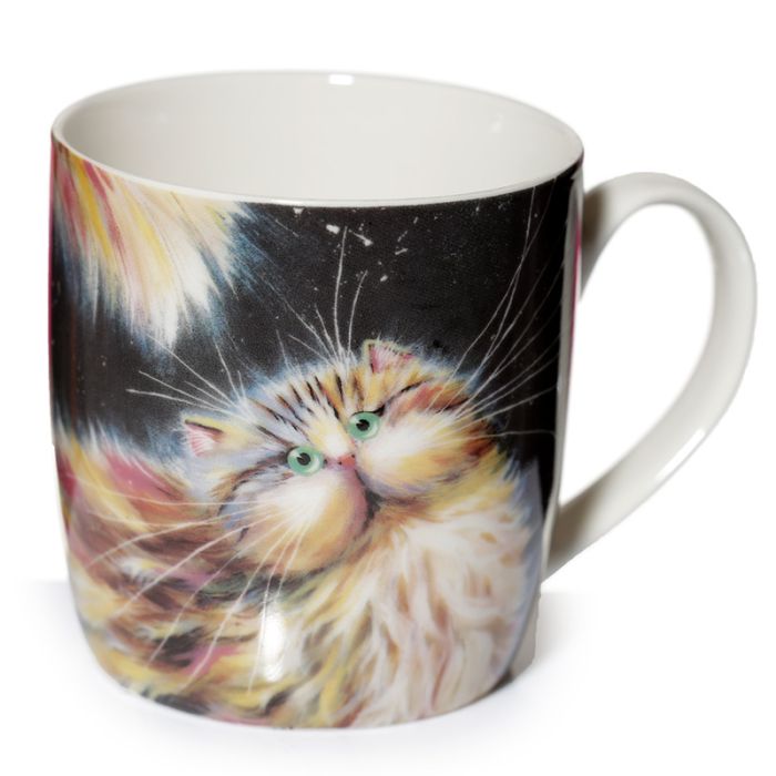 Mug en Porcelaine Kim Haskins - Chat Ecaille de Tortue Arc-en-ciel