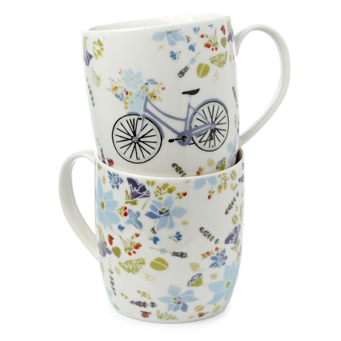 Ensemble 2 Mugs Porcelaine Julie Dodsworth - Fleurs