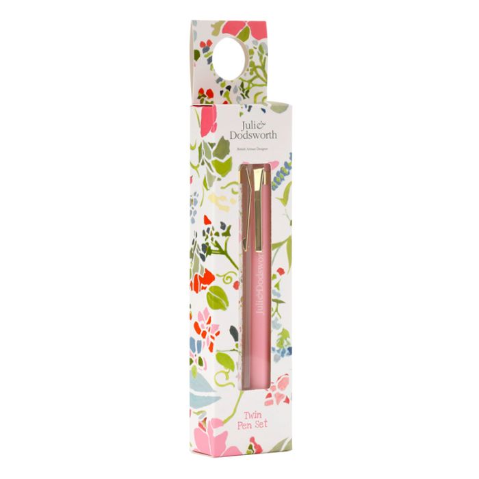 Lot de 2 Stylos Julie Dodsworth Fleurs Rosées