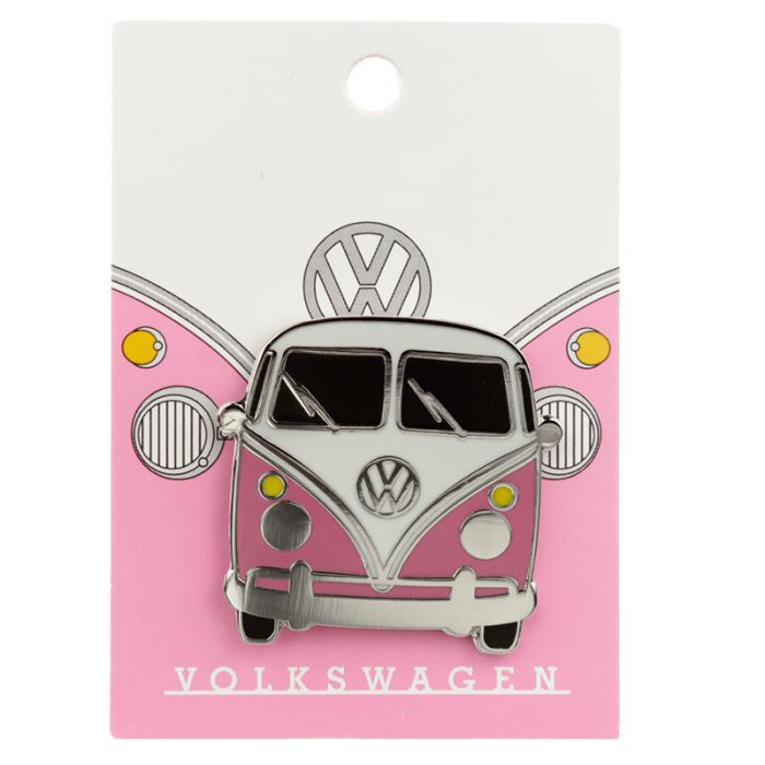 Pin Badge à Collectionner Volkswagen - Van Bus Combi VW T1 Rose