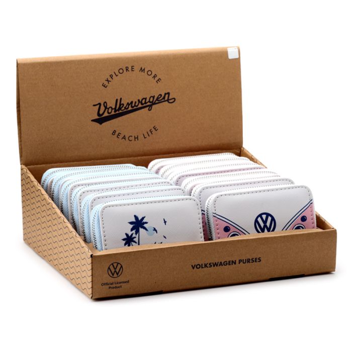 Petit Porte-monnaie à Fermeture Eclair Volkswagen - Van Bus VW T1 Bus