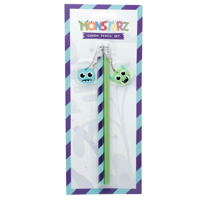 Lot de 2 Stylos avec Décorations PVC Monstarz - Monstre
