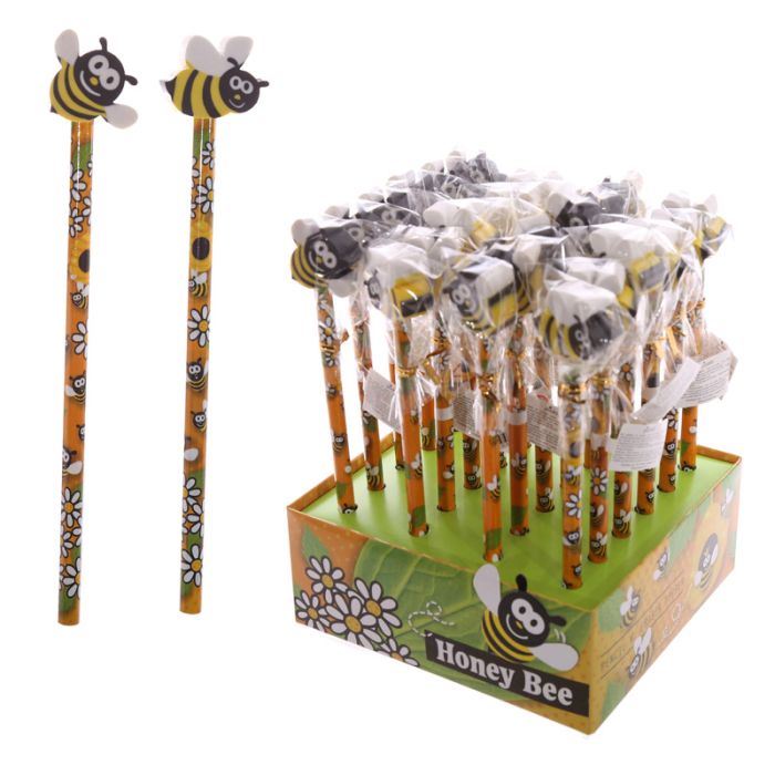 Crayon avec Embout Gomme - Abeilles