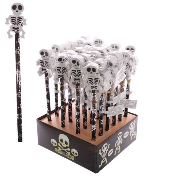 Crayon avec Embout Gomme - Squelette