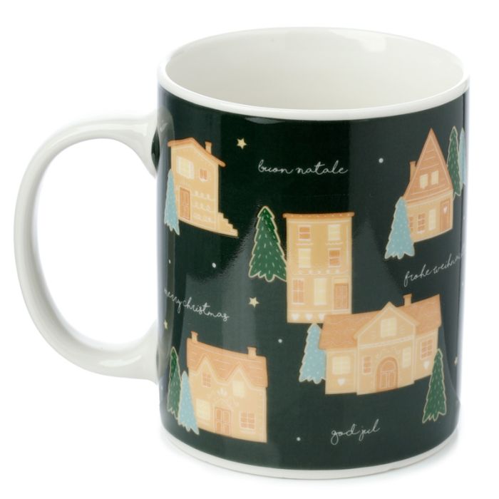Mug en Porcelaine - Maisons en Pain d'Epice pour Noël