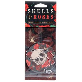 Désodorisant à Suspendre Skulls and Roses - Crânes et Roses Parfum Framboise Désodorisant à Suspendre Skulls and Roses - Crânes et Roses Parfum Framboise