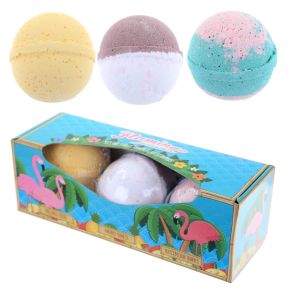 Lot de 3 Boules de Bain Flamant-rose - Odeurs Tropicales Lot de 3 Boules de Bain Flamant-rose - Odeurs Tropicales